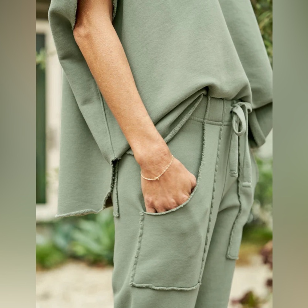 Frank & Eileen Eamon Jogger Sweatpant Triple Fleece Sage Size Small - Picture 2 of 9